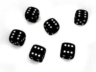Black playing dice