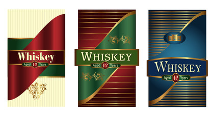 Whiskey Label Vectorset 7