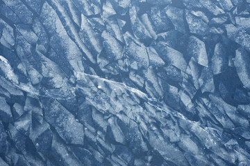 Drifting ice on the river in spring © victorgrow