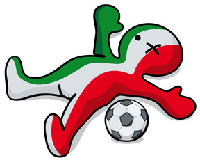 italien fussball-maskottchen simuliert