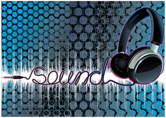 neon pulsing music headphones