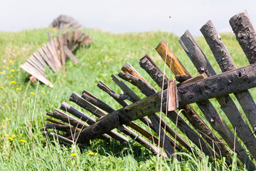 Fence in a field