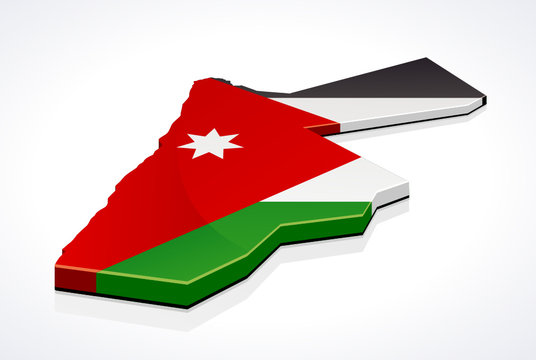 Map of Jordan 3D (white background)