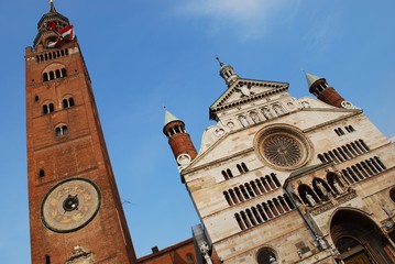 Cathedral and tower bell Torrazzo, Cremona, Lombardy, Italy