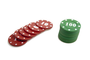 Gambling chips isolated