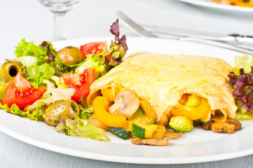 Vegetable pasta rolls