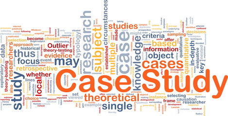 Case study background concept