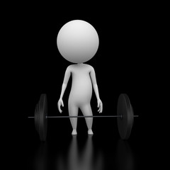Obraz na płótnie Canvas 3d rendered illustration of a guy lifting weights