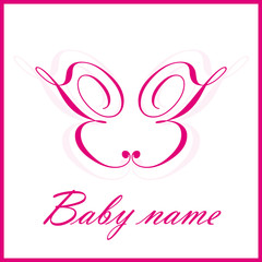 Card vector baby birth