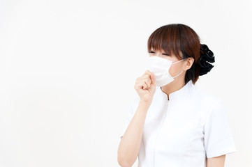beautiful asian nurse with mask