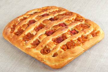 Homemade pie with apples