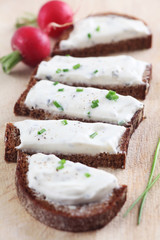 Curd Cheese on Wholegrain Bread