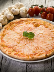 pizza with buffalo mozzarella