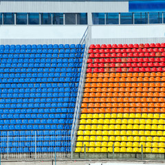 Fototapeta premium Puste trybuny stadionów piłkarskich