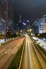Fototapeta na wymiar Hongkong street at night