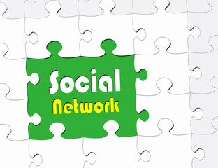 Fototapeta premium Soziales Netzwerk oder Social Network