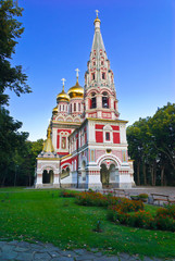 Fototapeta na wymiar Pomnik Świątynia Narodzenia Chrystusa, Shipka, Bułgaria