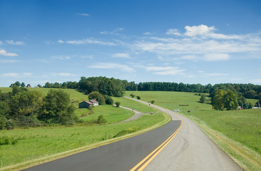 The Blue Ridge Parkway on a Summer Day