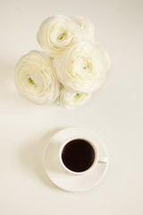 coffee and flowers
