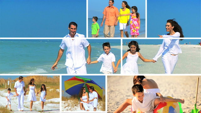 Montage of Family Beach Vacation Activities