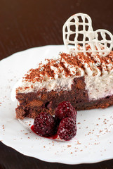 Blackberry cake slice