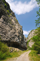 countryroad adventure with beautiful sunset