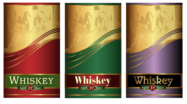 Whiskey Label Vectorset 30