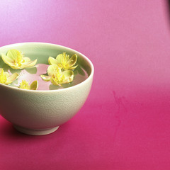 Wasserschale mit Blüten