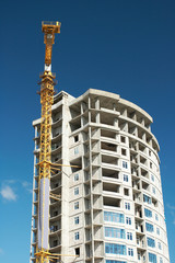 high unfinished building