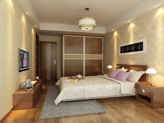 rendering of home interior focused on bed room
