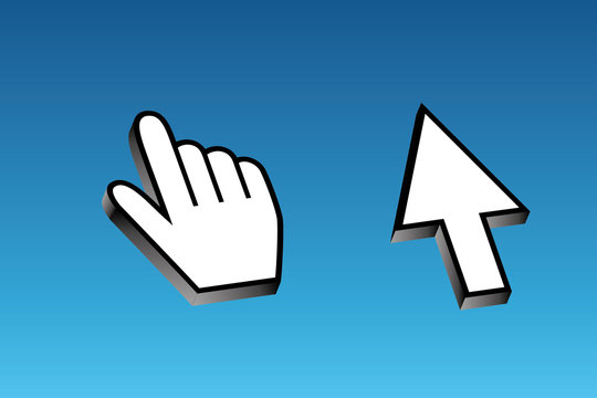 Computermaus Maus Hand Finger Pfeil Zeiger Cursor zeigen