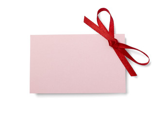 red ribbon card note