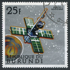Postage stamp Burundi 1968: The Mariner flight to Mars
