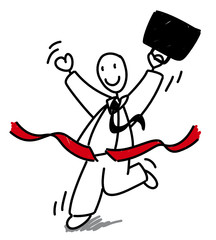 Homme d'affaire victorieux