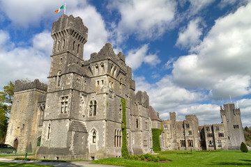 Fototapeta na wymiar Luxury Ashford castle and gardens - Co. Mayo - Ireland