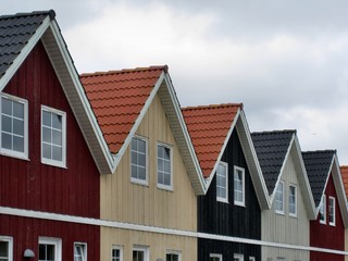 Fototapeta na wymiar Ferienhäuser in Dänemark