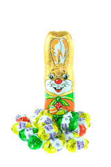 Easter bunny with eggs
