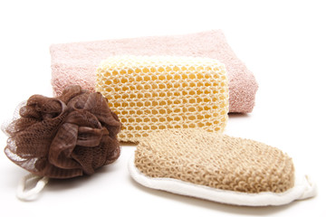 Massage Schwamm mit Handtuch