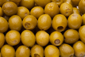 Close-up pattern of olives