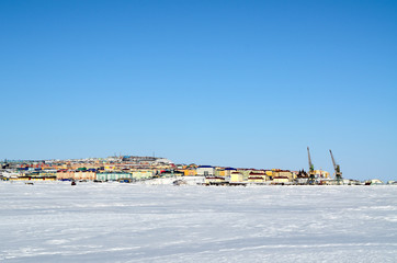 Little town nearby the Polar circle