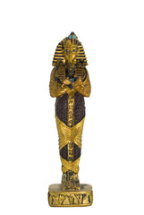 Golden pharaoh statue