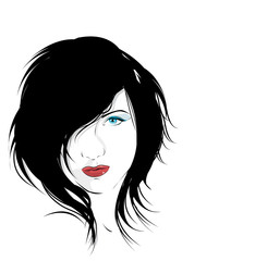 glamour girl on a white background