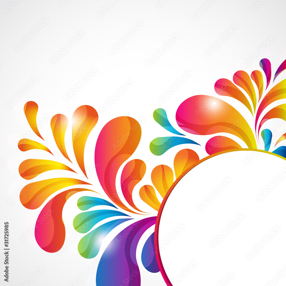Aufkleber abstract background with bright teardrop-shaped arches.