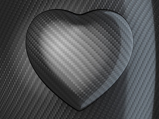 Love: Carbon fibre heart shape