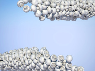Tasty champignon mushrooms flows © Arsgera