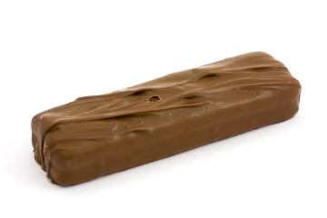 Chocolate bar isolated on white