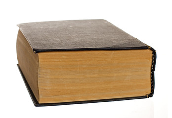 old black book isolated on the white background