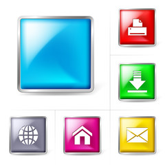 Abstract computer internet icons. Illustration for design on whi
