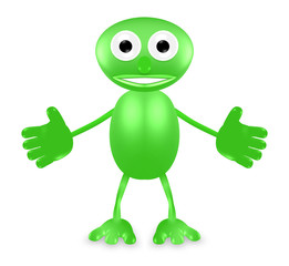 green happy guy
