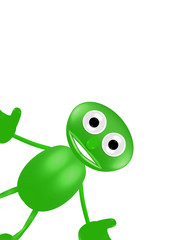 green happy guy